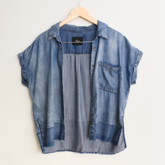 Rails Short-Sleeve Chambray Denim Shirt - Picture 2 of 4